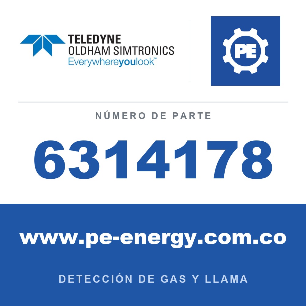 Oldham Simtronics 6314178 CH4S, sensor de repuesto de metilmercaptano 0-100 ppm para OLCT 100 XP