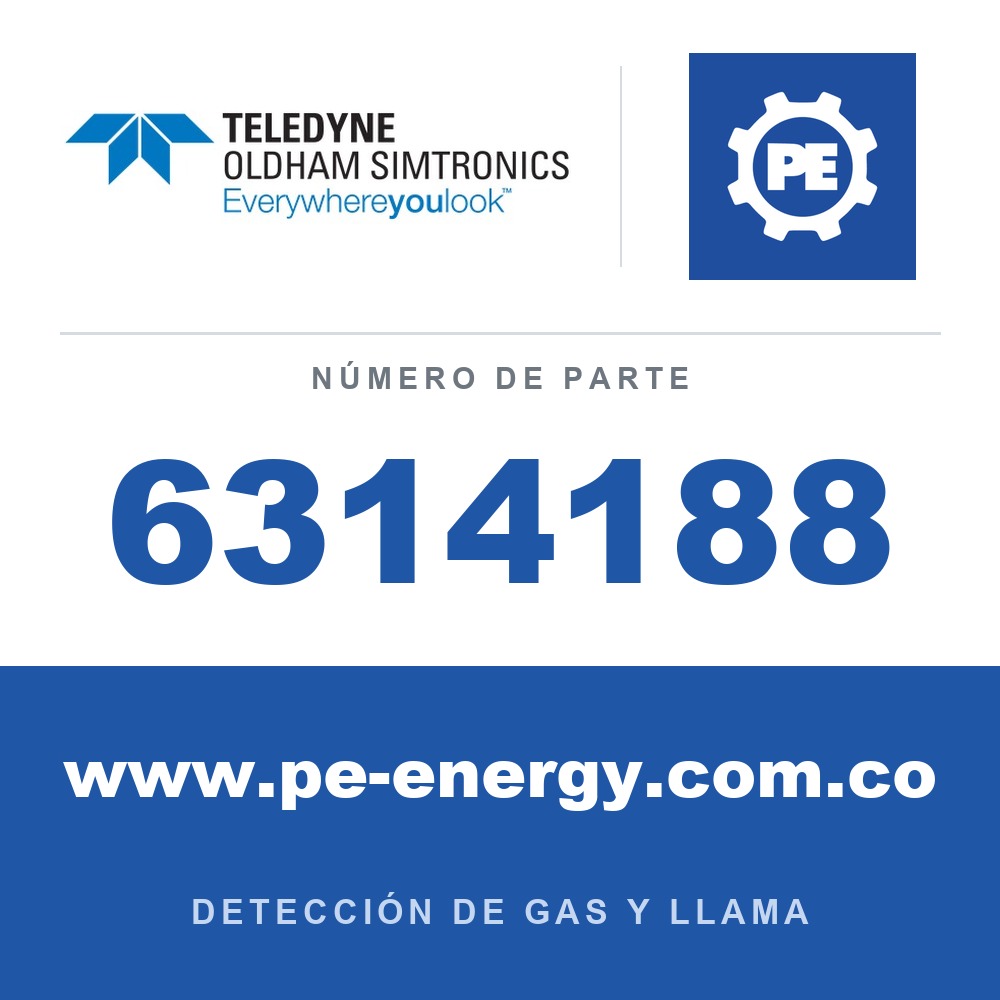 Oldham Simtronics 6314188 H2, sensor de hidrógeno 0-4% Vol. para OLCT 100 XP (electroquímico)