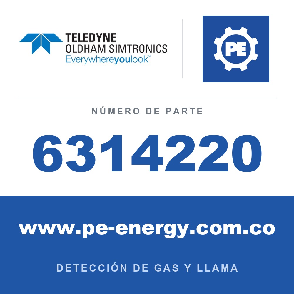 Oldham Simtronics 6314220 R1234YF, sensor de 0-100% LEL para OLCT 100 XPIR