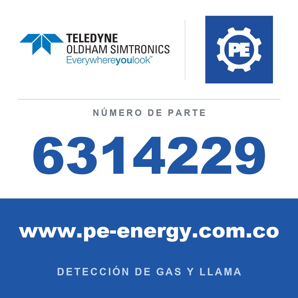 Oldham Simtronics 6314229 SF6, Hexafluoruro de azufre 0-2000 ppm para OLCT 60 XPIR y OLCT 80 XPIR