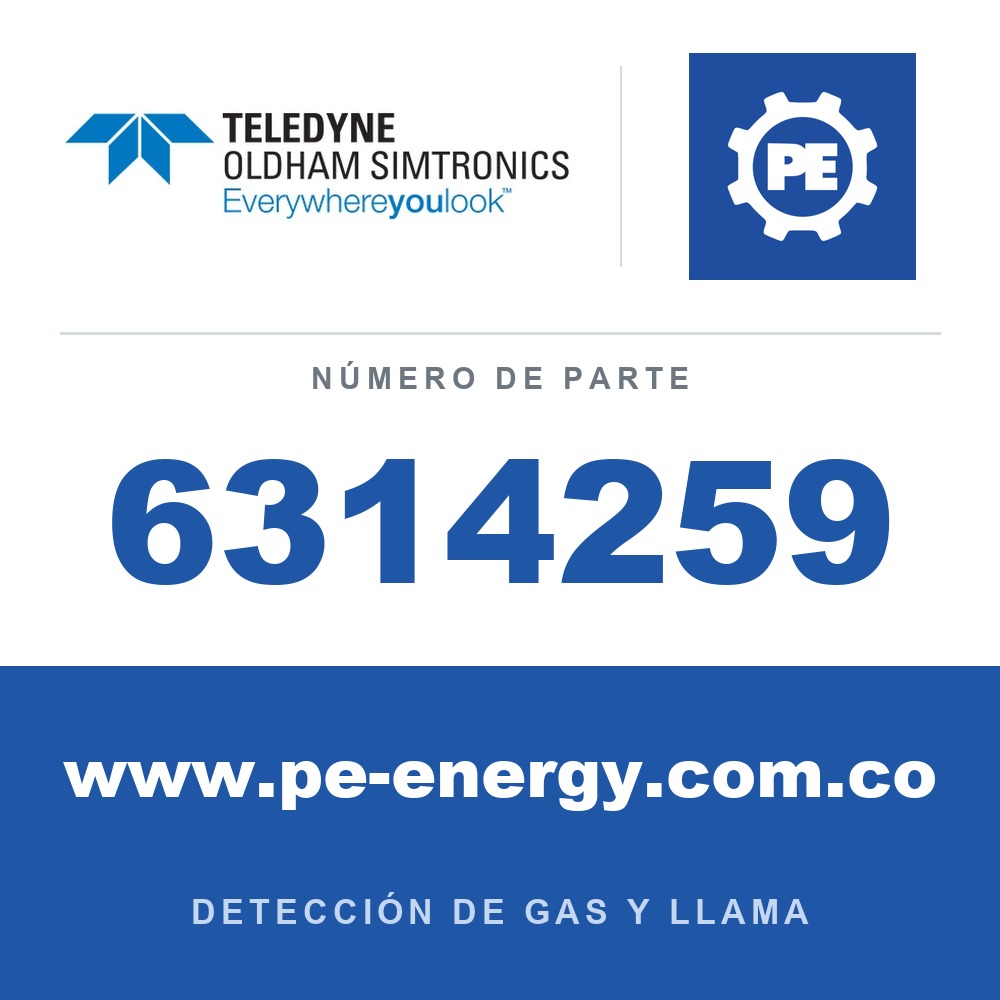 Oldham Simtronics 6314259 R32, sensor de 0-2000 ppm para OLCT 100 XPIR