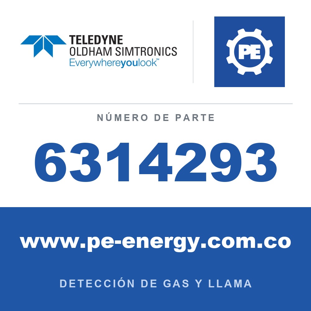 Oldham Simtronics 6314293 Sensor de CH4, metano, 0-4.4% Vol. para OLCT 100 XPIR