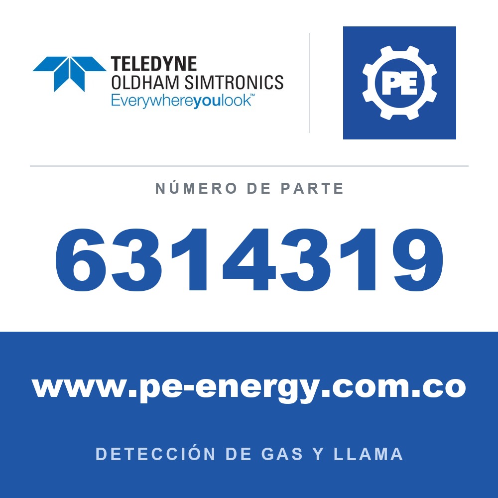 Oldham Simtronics 6314319 CO/H2 nul, Monóxido de carbono/Hidrógeno nul 0-300 ppm sensor XP para OLCT 20/40/50/60/80