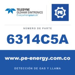 Oldham Simtronics 6314C5A O2, Oxígeno 0-30% solo para OLCT 100 XP (vida útil del sensor: 5 años)