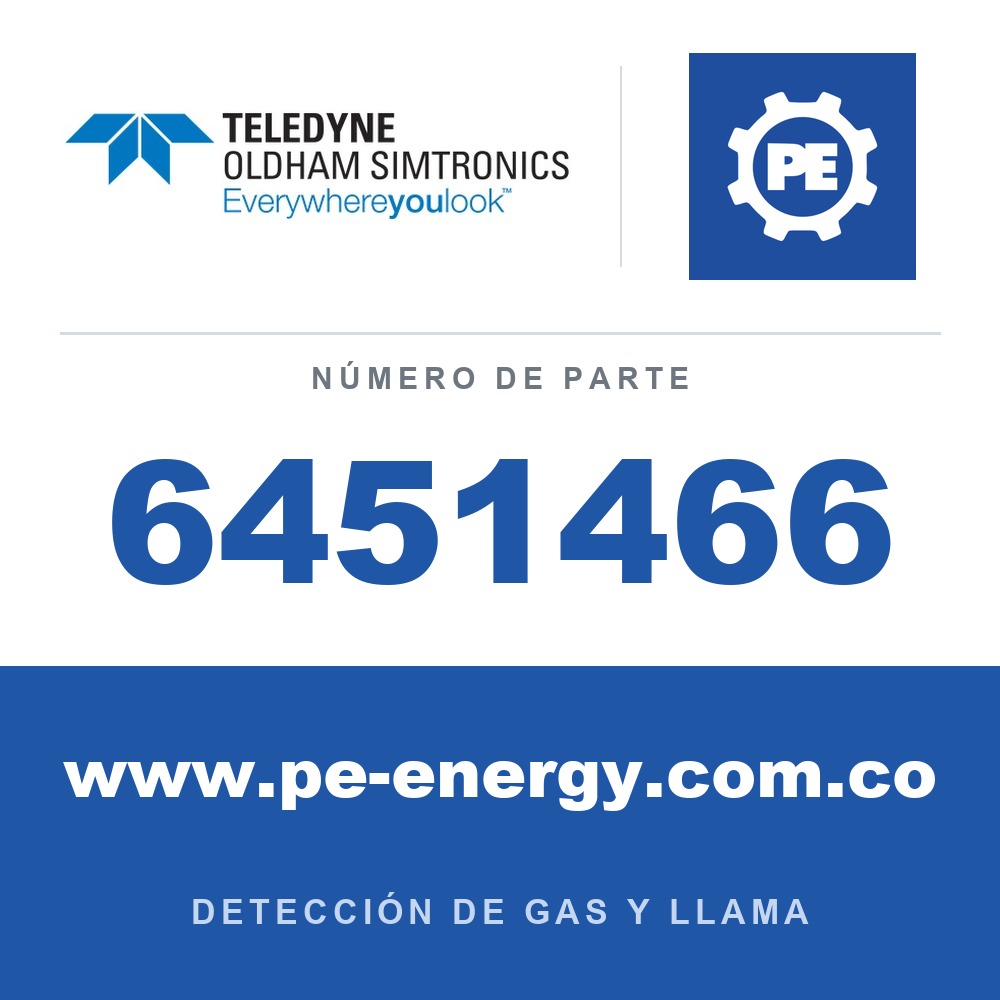 Oldham Simtronics 6451466 Placa de pantalla para CTX300 Especifique el gas y el rango