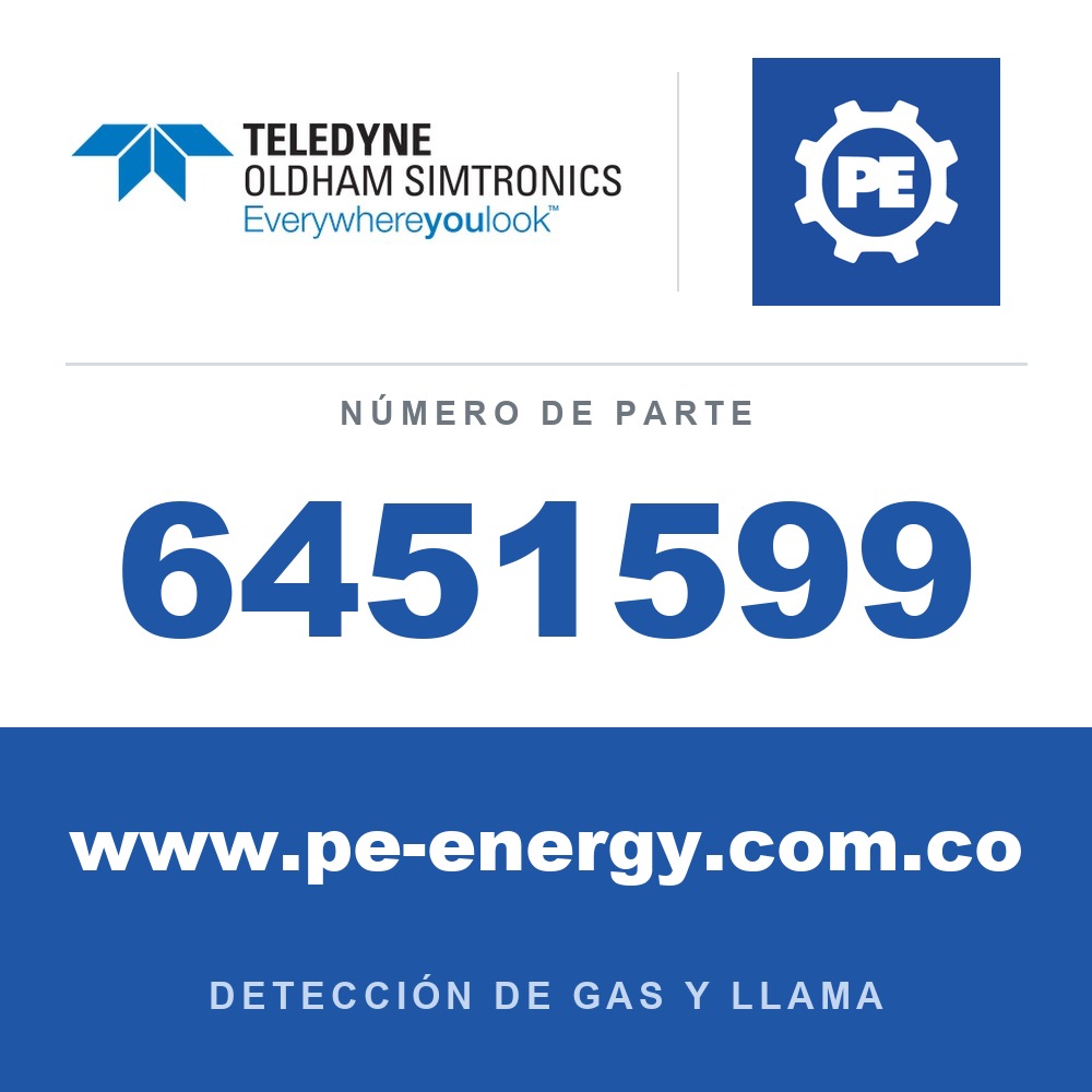 Oldham Simtronics 6451599 Tarjeta CPS10 NO2 o OLCT10N NO2 Indique CPS10 CO o OLCT10N y rango
