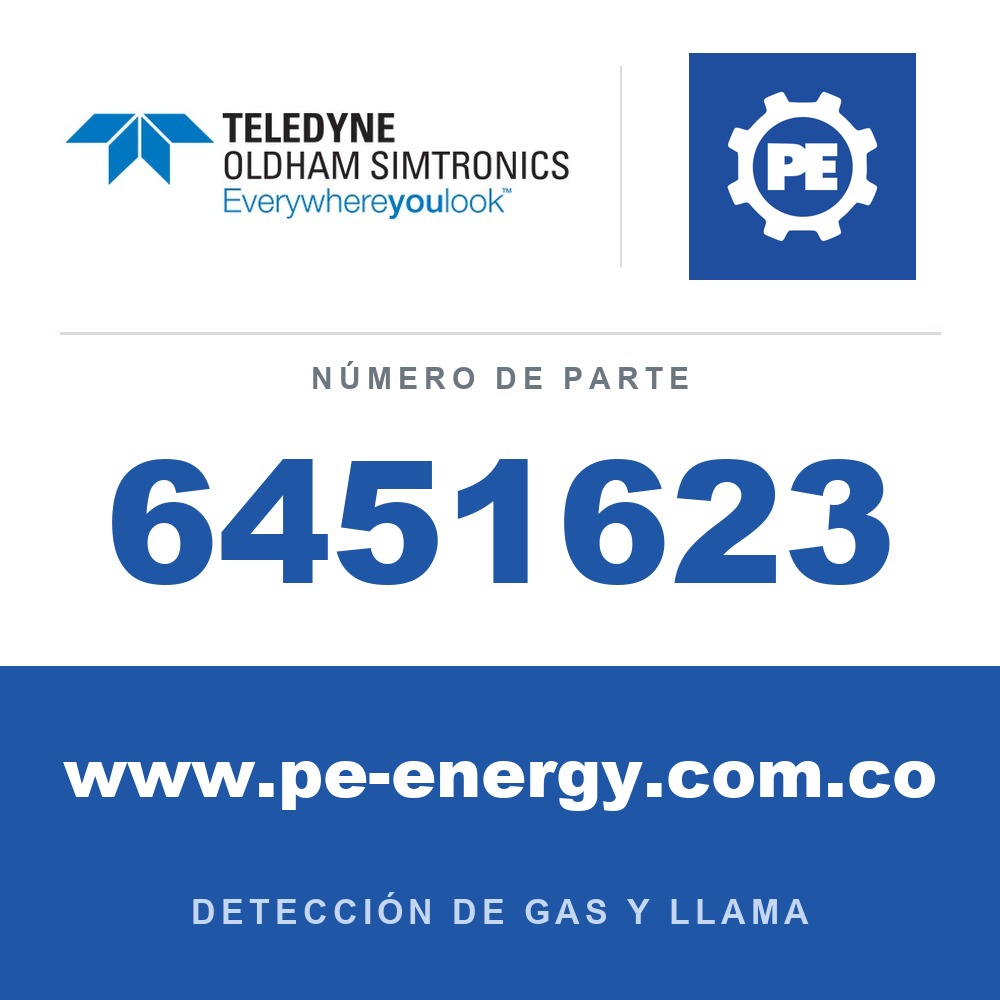 Oldham Simtronics 6451623 Tarjeta OLCT100 IS (Tox y O2) o NO Indique gas y rango