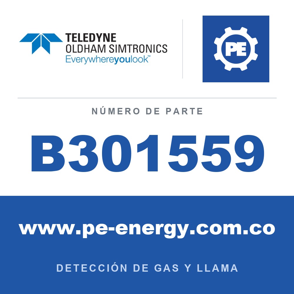 Oldham Simtronics B301559 Cabezal remoto para OLCT 80D (longitud de cable: 15meters) - para sensor XP