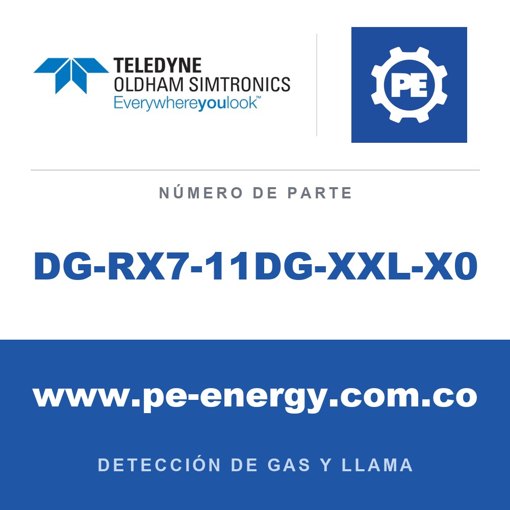 Oldham Simtronics DG-RX7-11DG-XXL-X0 DG-RX7 C5H12, Pentano 0-100% LEL, protocolo LON