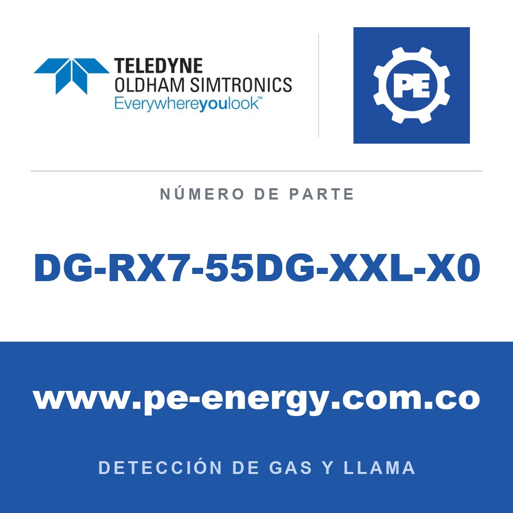 Oldham Simtronics DG-RX7-55DG-XXL-X0 DG-RX7 C2H5Cl, Cloruro de etilo 0-100% LEL, protocolo LON