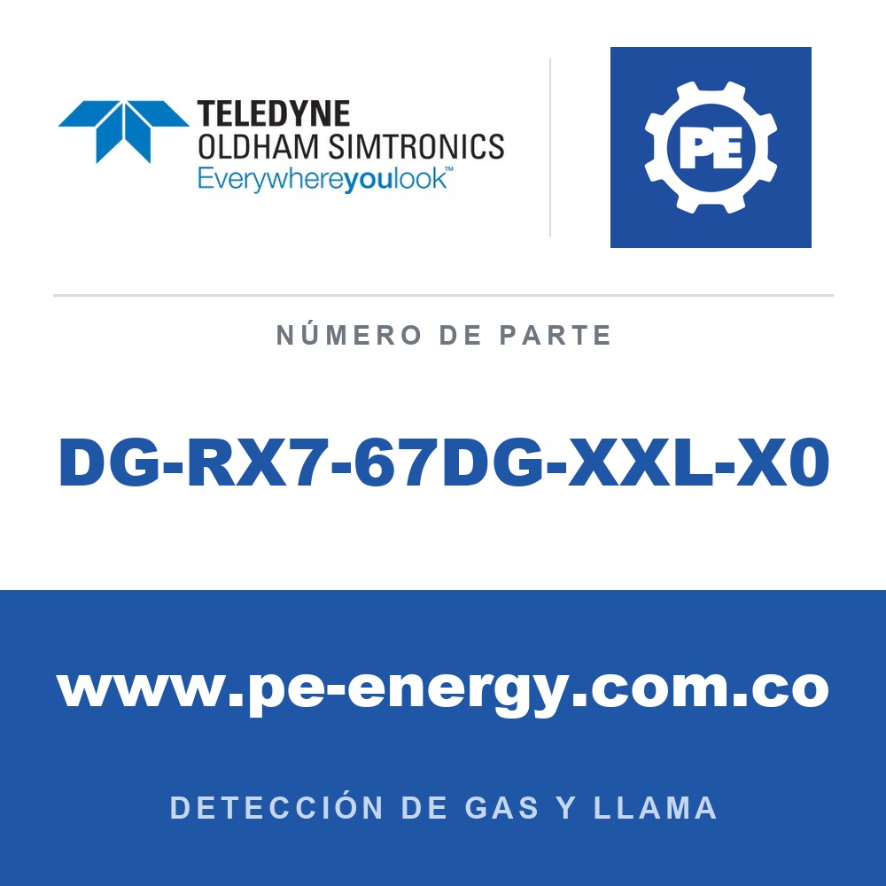 Oldham Simtronics DG-RX7-67DG-XXL-X0 DG-RX7 C4H9O2, Acetato de etilo 0-100% LEL, protocolo LON