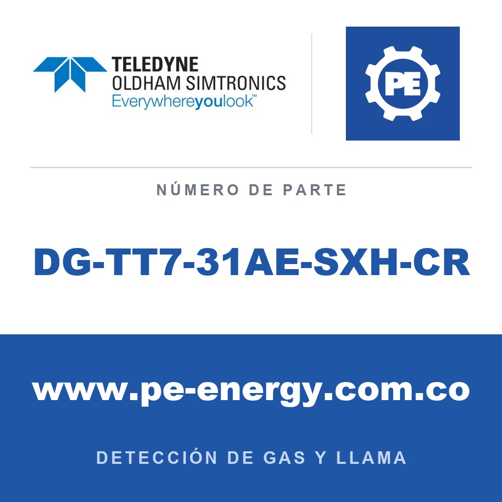 Oldham Simtronics DG-TT7-31AE-SXH-CR DG-TT7 H2S, Sulfuro de hidrógeno 0-20ppm H2S, con relé
