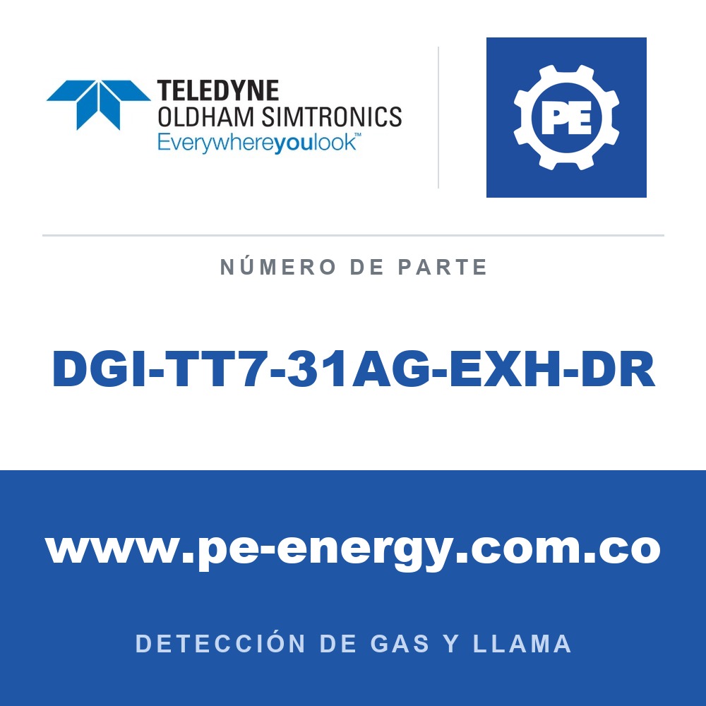 Oldham Simtronics DGI-TT7-31AG-EXH-DR DGi-TT7 H2S, sulfuro de hidrógeno 0-100 ppm HT, relevador