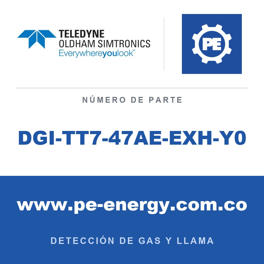 Oldham Simtronics DGI-TT7-47AE-EXH-Y0 DGi-TT7 SO2, dióxido de azufre 0-20 ppm, sin relé