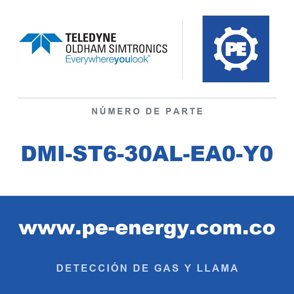Oldham Simtronics DMI-ST6-30AL-EA0-Y0 H2, Hidrógeno 0-2000 ppm, para Serie DM6 de aluminio