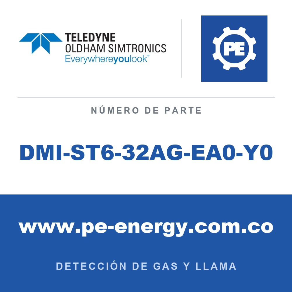 Oldham Simtronics DMI-ST6-32AG-EA0-Y0 HCl, Cloruro de hidrógeno 0-100 ppm, para aluminio Serie DM6