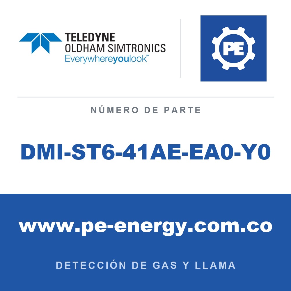 Oldham Simtronics DMI-ST6-41AE-EA0-Y0 NO2, Dióxido de nitrógeno 0-20 ppm, para aluminio Serie DM6