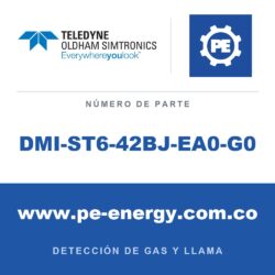 Oldham Simtronics DMI-ST6-42BJ-EA0-G0 O2, Oxígeno 25% Vol. (ambiente ácido), para Serie DM6 de aluminio
