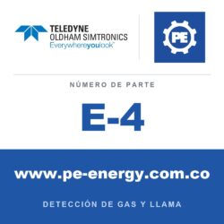 Oldham Simtronics E-4 Versión de montaje en pared MX 43 con una tarjeta de 4 entradas analógicas