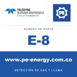 Oldham Simtronics E-8 Versión de montaje en pared MX 43 con una tarjeta de 8 entradas analógicas