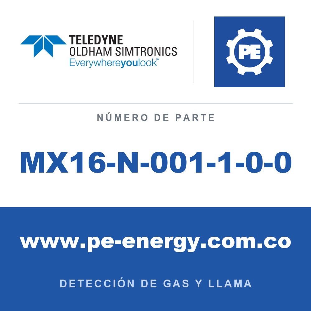 Oldham Simtronics MX16-N-001-1-0-0 Paquete de controlador MX16, con OLCT10N CH4 (0-5% Vol.), con RS485