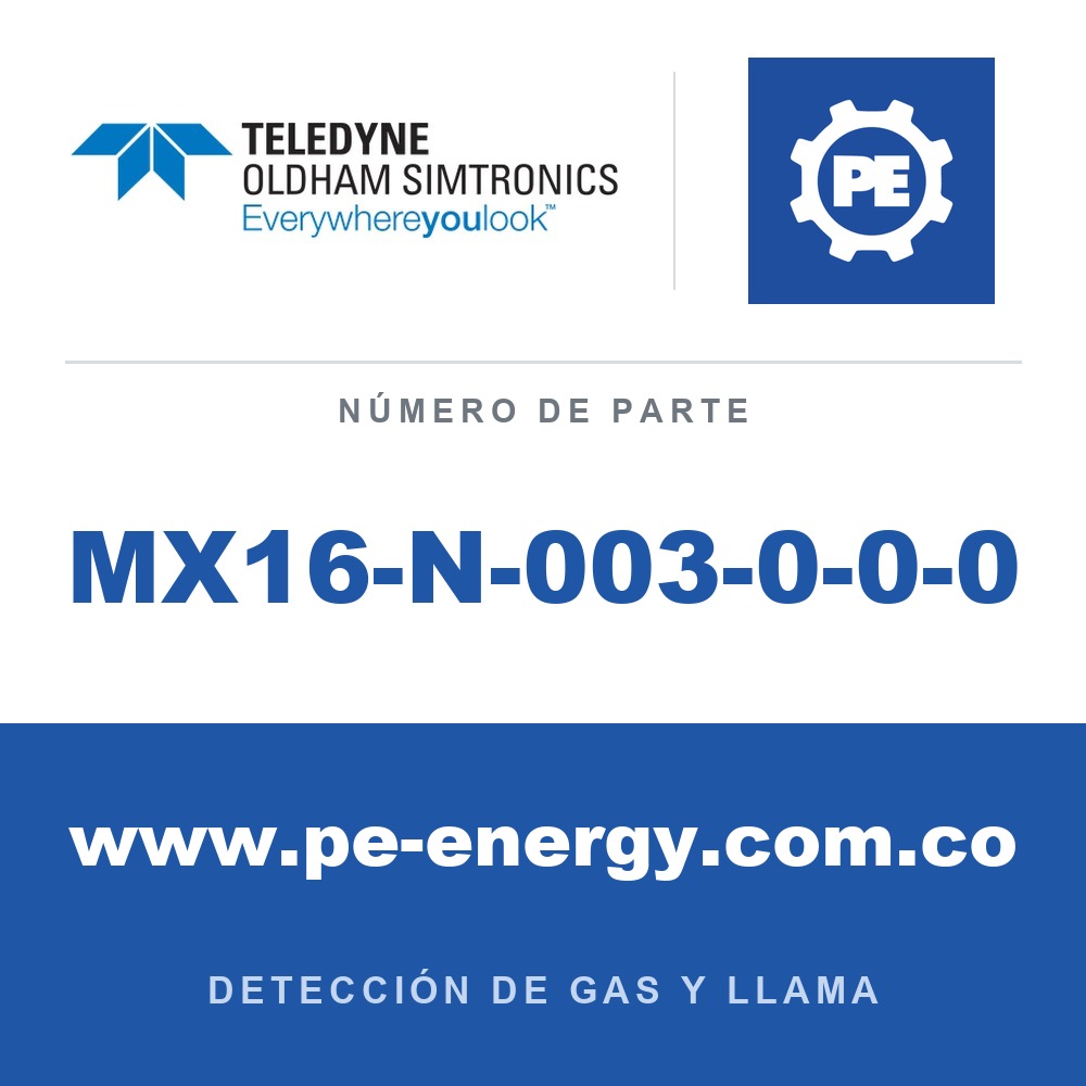 Oldham Simtronics MX16-N-003-0-0-0 Paquete de controlador MX16, con OLCT10N H2 (0-4% Vol.)