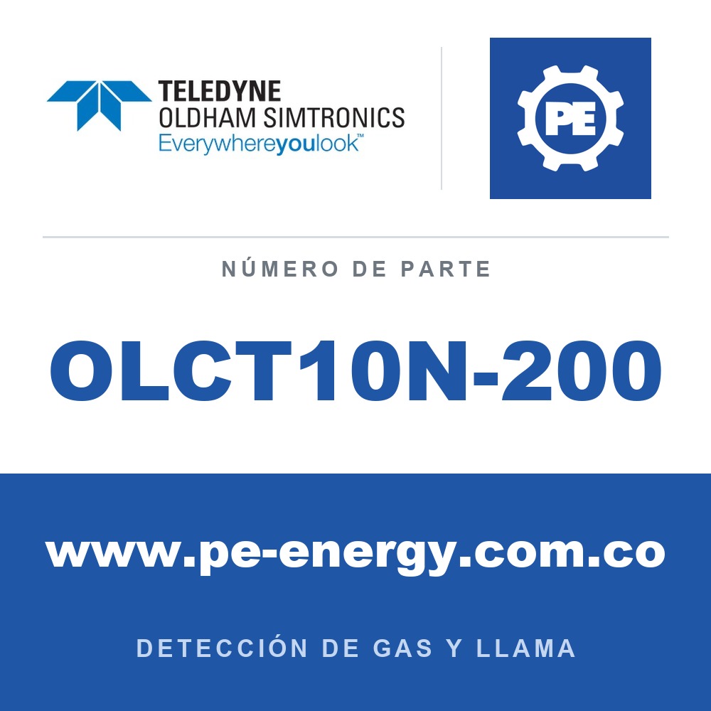 Oldham Simtronics OLCT10N-200 OLCT 10N O2, Oxígeno 0-30% vol (vida útil del sensor: 2 años)