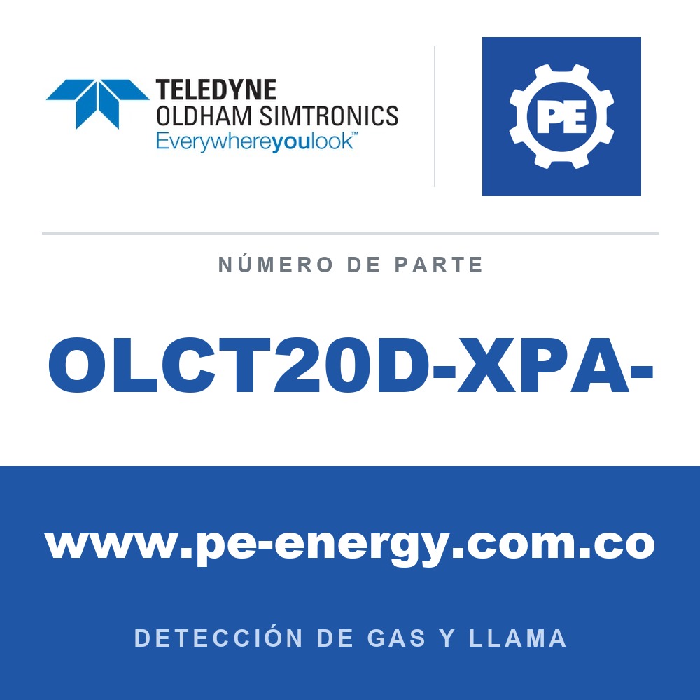 Oldham Simtronics OLCT20D-XPA- Transmisor XP OLCT 20 con sensor XP integrado (resistente a envenenamiento), cable de 15meter de longitud