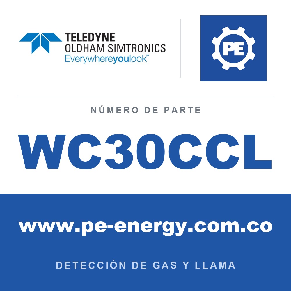 Oldham Simtronics WC30CCL CTX 300 sin pantalla COCl2, Fosgeno 0-3.00 ppm