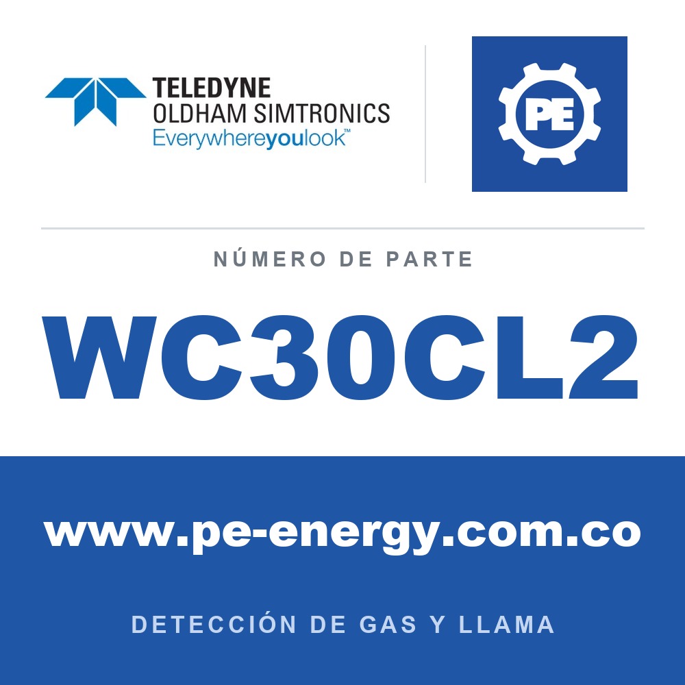 Oldham Simtronics WC30CL2 CTX 300 sin pantalla Cl2, Cloro 0-10 ppm