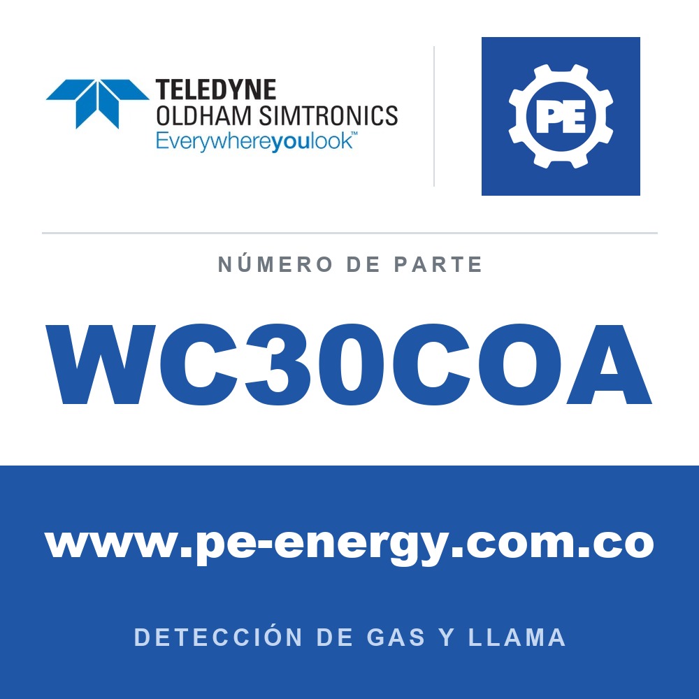 Oldham Simtronics WC30COA CTX 300 sin pantalla CO, Monóxido de carbono 0-100 ppm