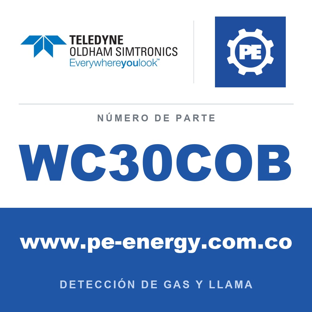Oldham Simtronics WC30COB CTX 300 sin pantalla CO, Monóxido de carbono 0-300 ppm