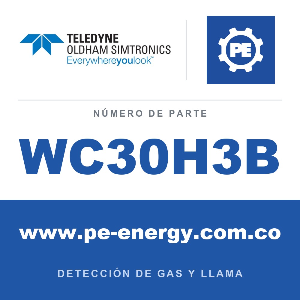 Oldham Simtronics WC30H3B CTX 300 sin pantalla H2, Hidrógeno 0-4 % Vol.