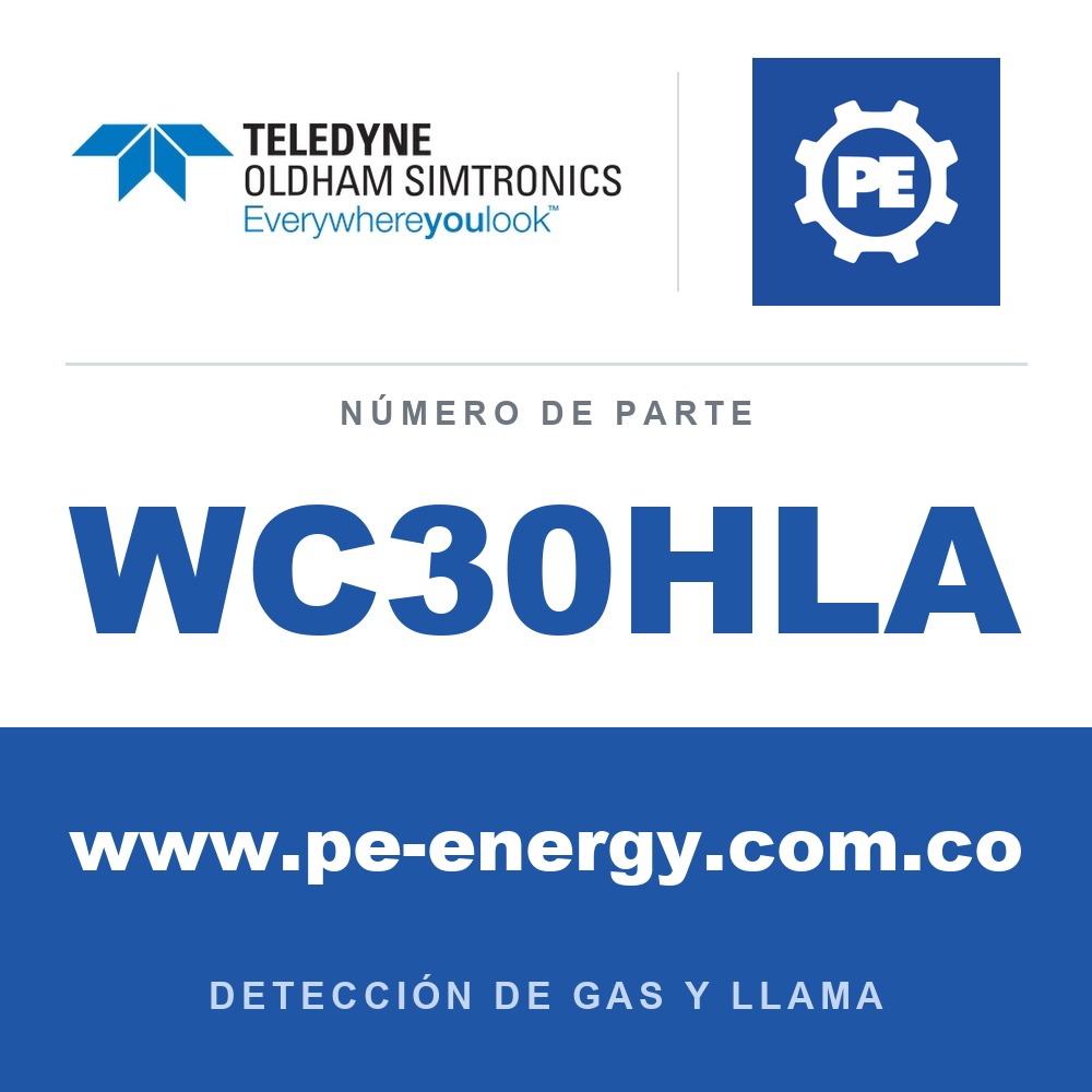 Oldham Simtronics WC30HLA CTX 300 sin pantalla HCl, Cloruro de hidrógeno 0-30 ppm