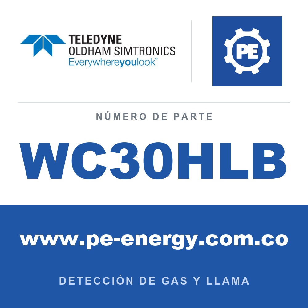 Oldham Simtronics WC30HLB CTX 300 sin pantalla HCl, Cloruro de hidrógeno 0-100 ppm