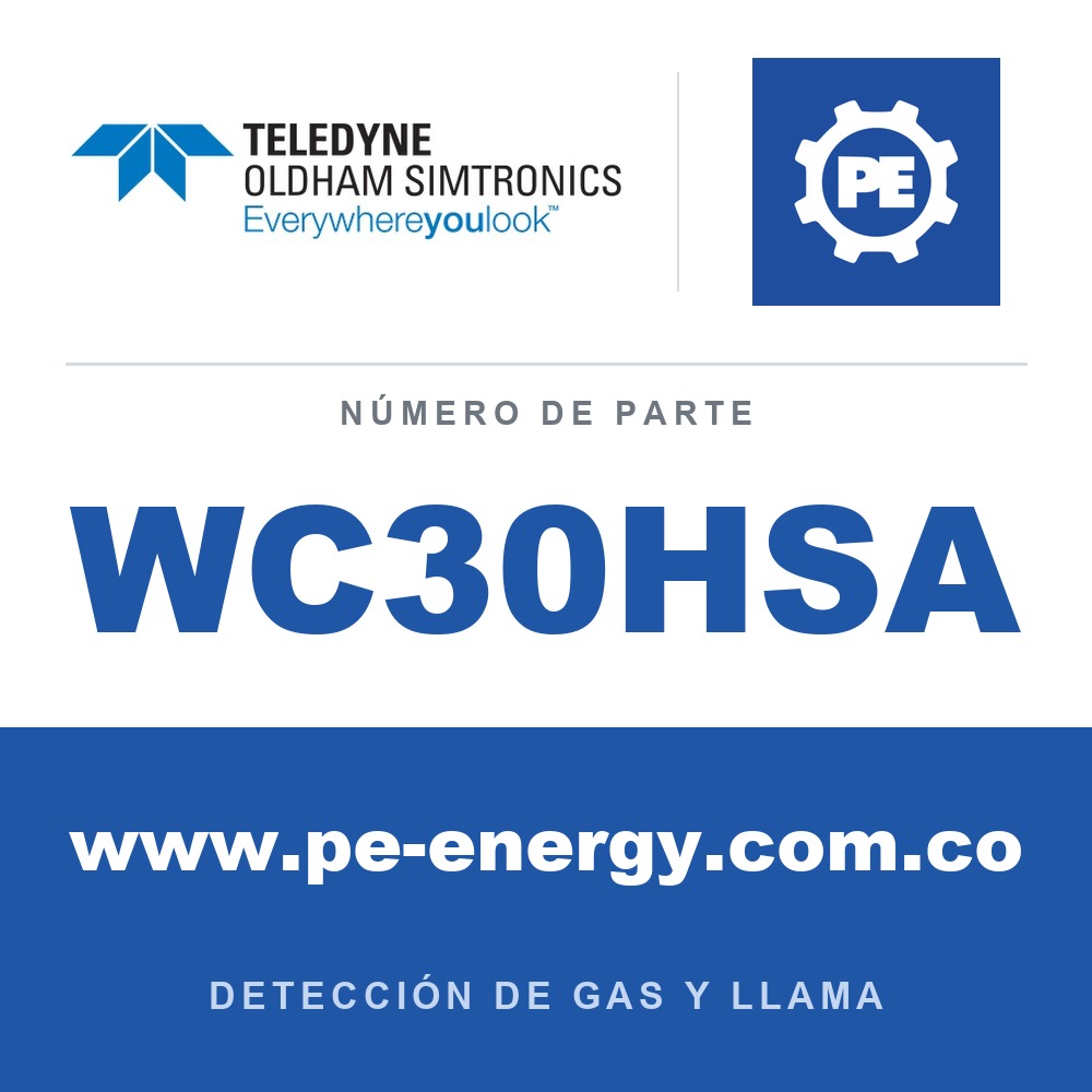 Oldham Simtronics WC30HSA CTX 300 sin pantalla H2S, sulfuro de hidrógeno 0-30 ppm