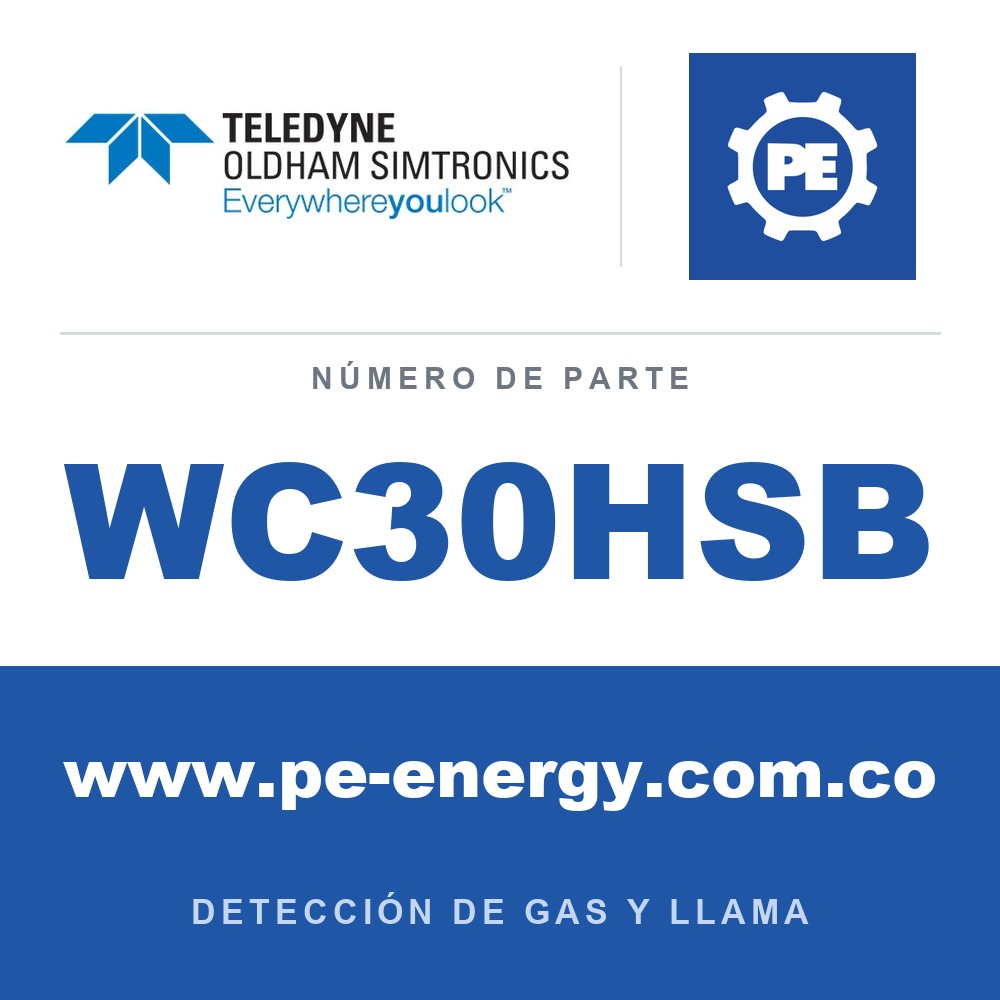 Oldham Simtronics WC30HSB CTX 300 sin pantalla H2S, sulfuro de hidrógeno 0-100 ppm