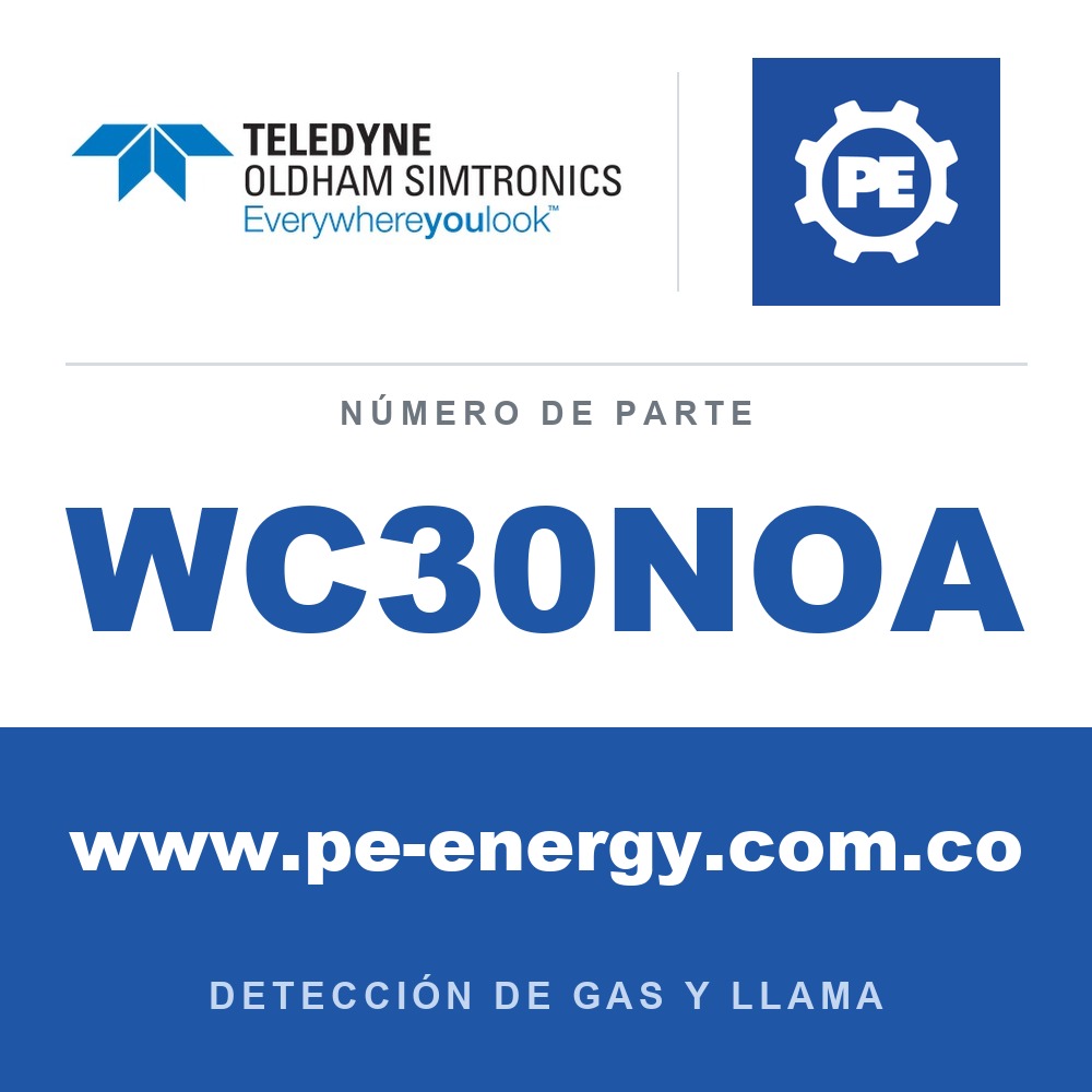 Oldham Simtronics WC30NOA CTX 300 sin pantalla NO, Óxido nítrico 0-100 ppm