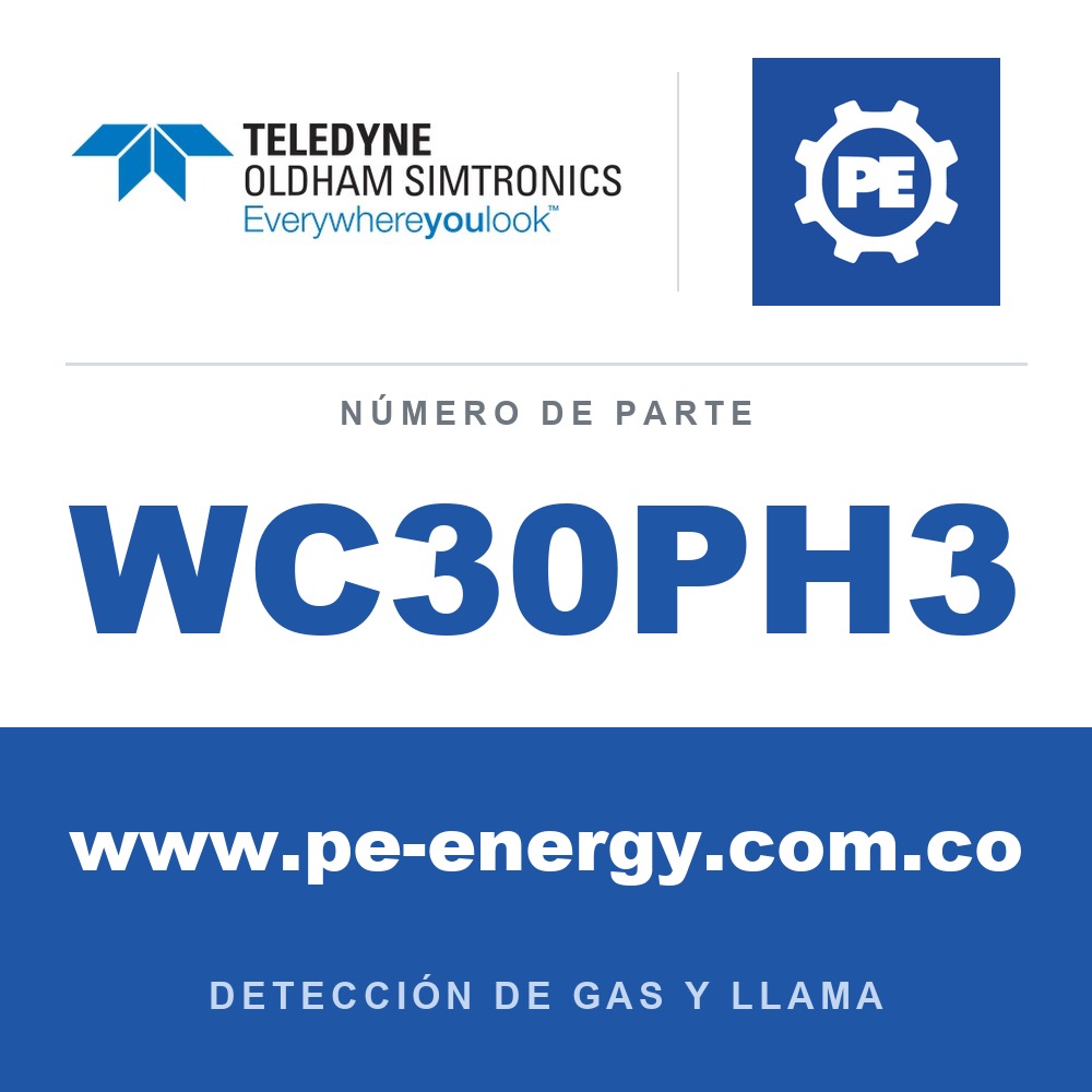 Oldham Simtronics WC30PH3 CTX 300 sin pantalla PH3, Fosfina 0-1 ppm