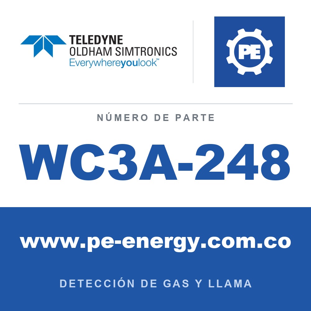 Oldham Simtronics WC3A-248 CTX 300 con pantalla C2H4O, Óxido de etileno 0-100 ppm