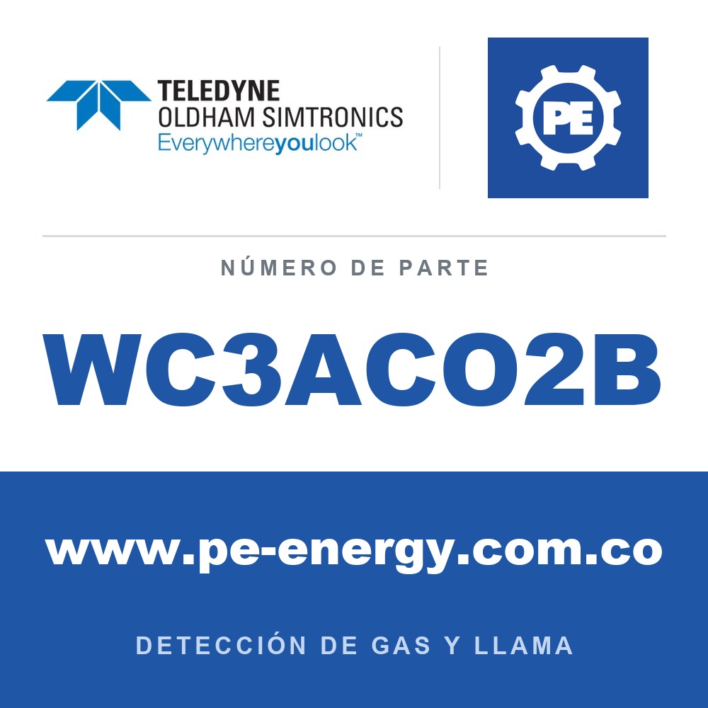 Oldham Simtronics WC3ACO2B CTX 300 con pantalla CO2, Dióxido de carbono 0-5.00 % vol