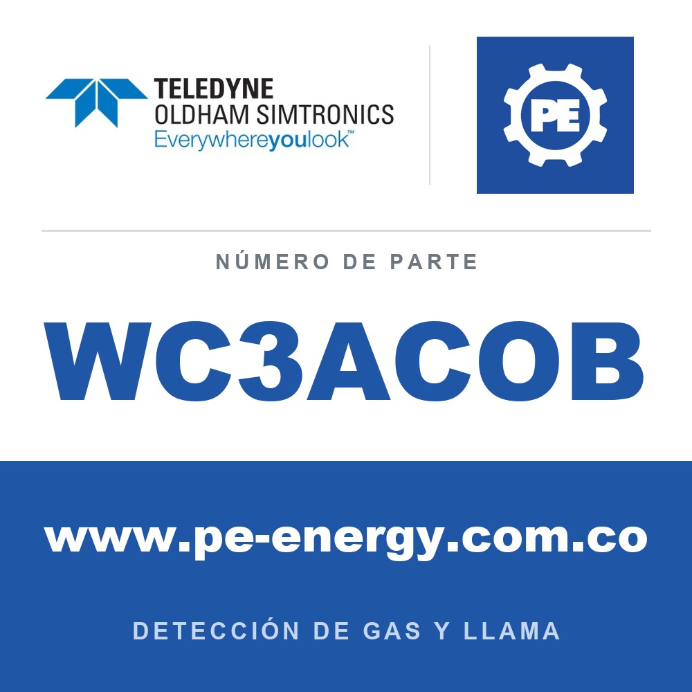 Oldham Simtronics WC3ACOB CTX 300 con pantalla CO, Monóxido de carbono 0-300 ppm