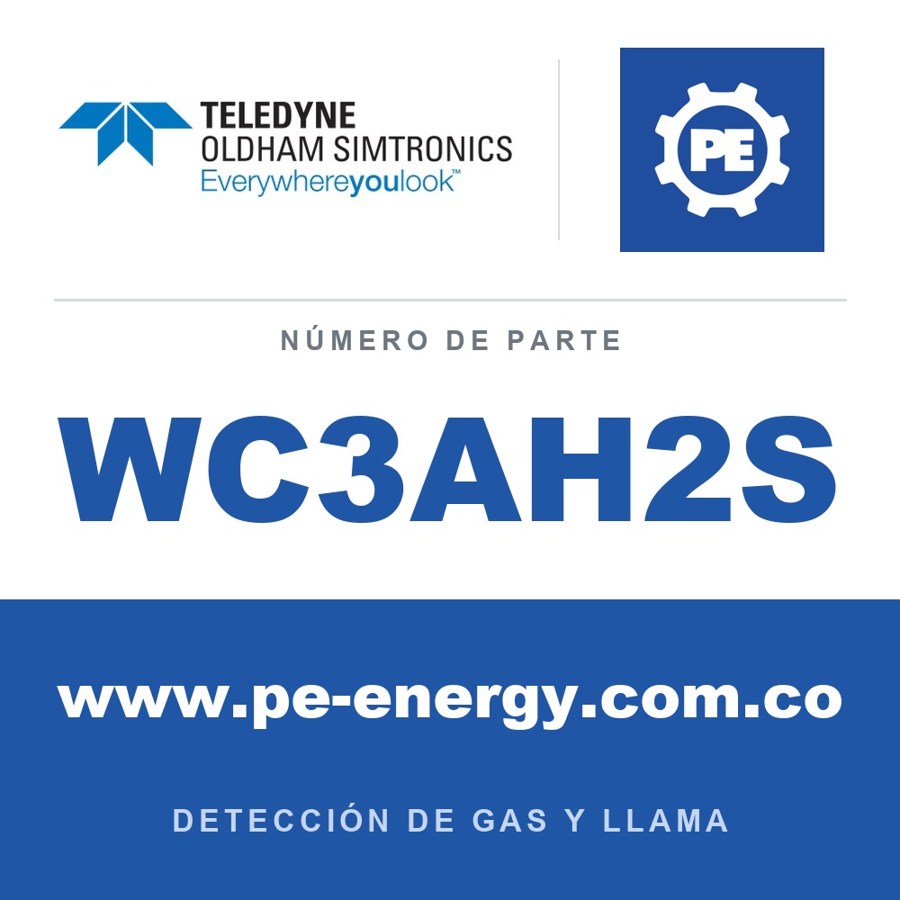 Oldham Simtronics WC3AH2S CTX 300 con pantalla H2, Hidrógeno 0-2000 ppm