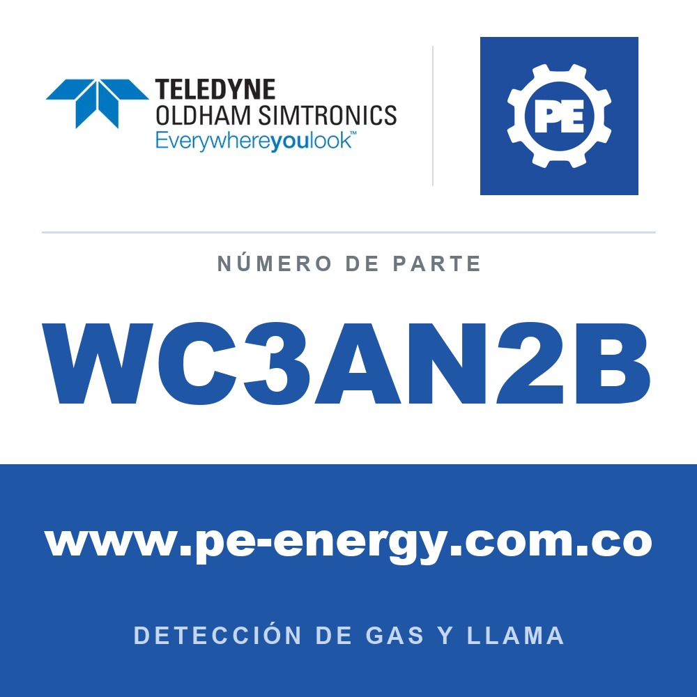 Oldham Simtronics WC3AN2B CTX 300 con pantalla NO2, Dióxido de nitrógeno 0-30 ppm