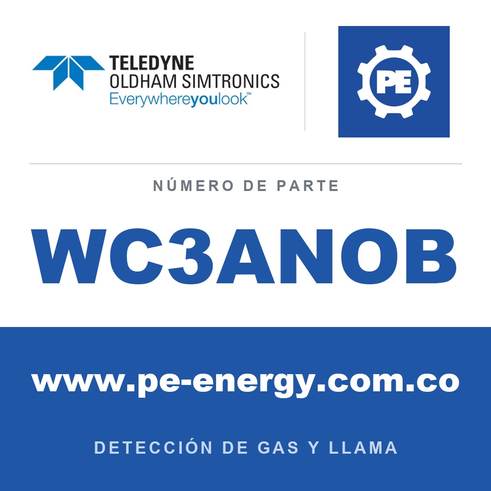 Oldham Simtronics WC3ANOB CTX 300 con pantalla NO, Óxido nítrico 0-300 ppm