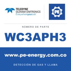 Oldham Simtronics WC3APH3 CTX 300 con pantalla PH3, Fosfina 0-1 ppm