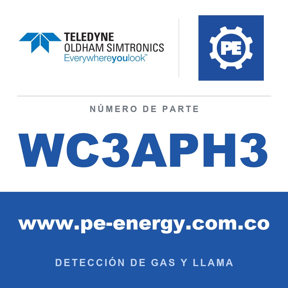 Oldham Simtronics WC3APH3 CTX 300 con pantalla PH3, Fosfina 0-1 ppm