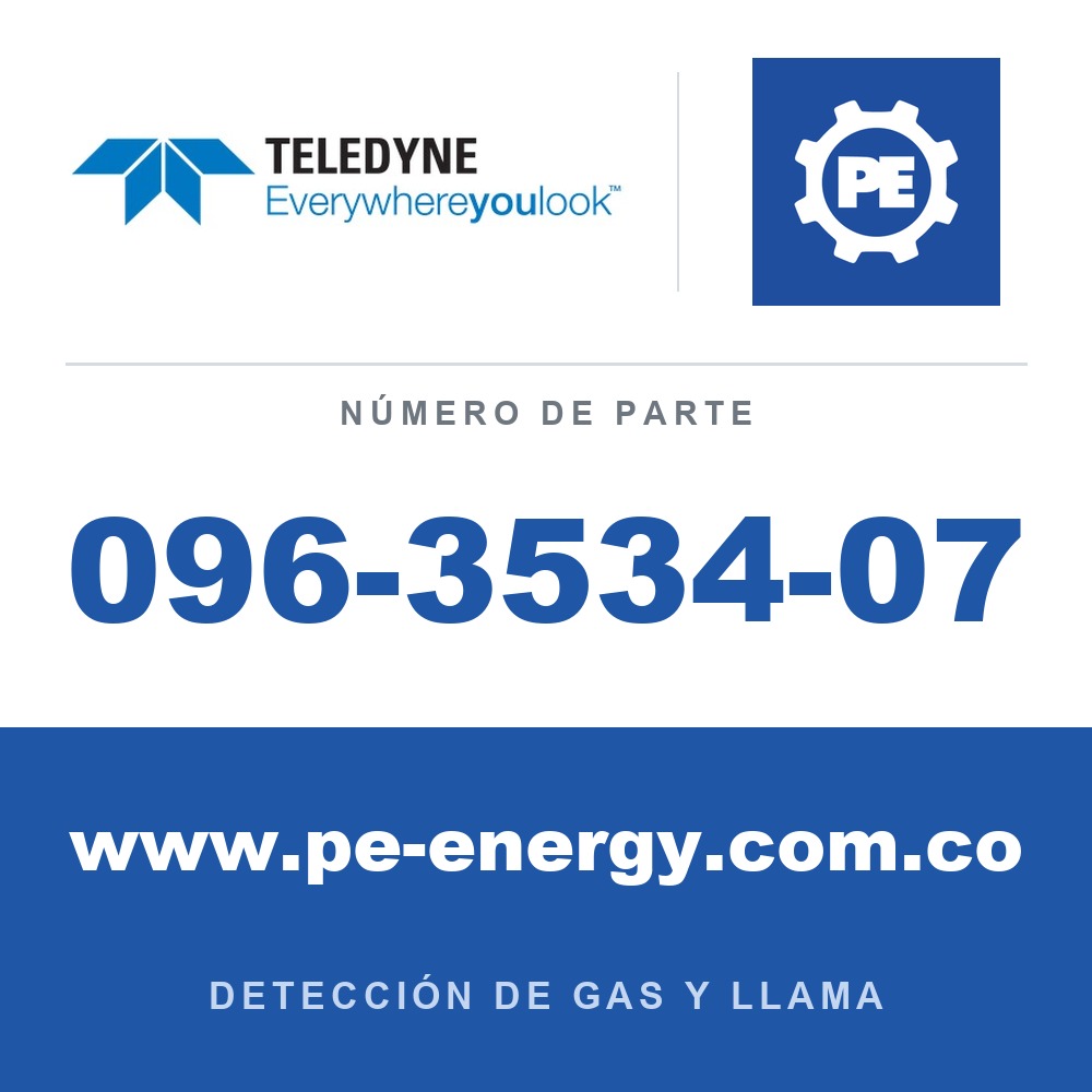 Teledyne Meridian 096-3534-07 Carcasa de acero inoxidable, Pantalla ciega, HART, Tapa de extremo de plástico