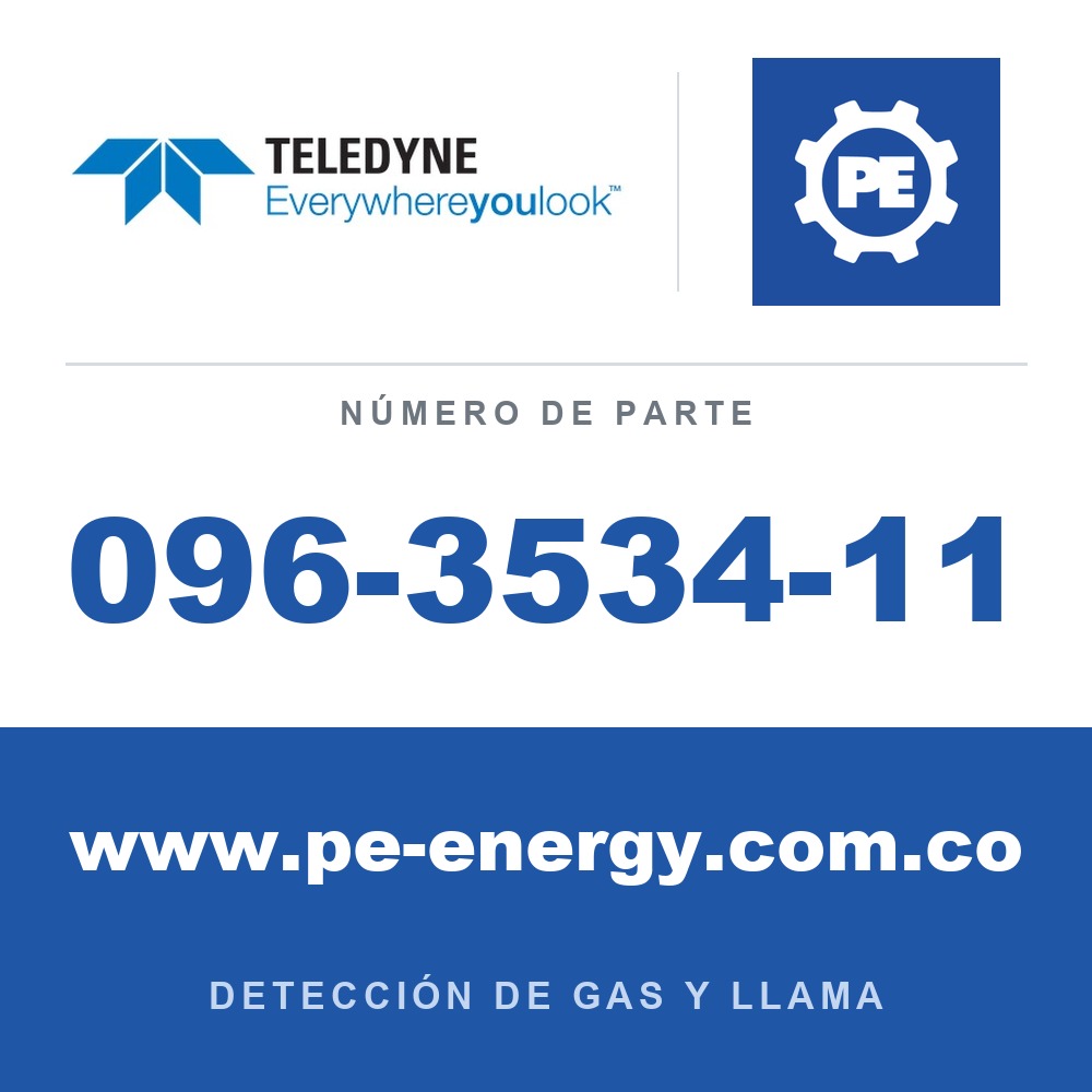 Teledyne Meridian 096-3534-11 Carcasa de acero inoxidable, Pantalla calefaccionada, HART, Tapa de extremo de plástico, CSA