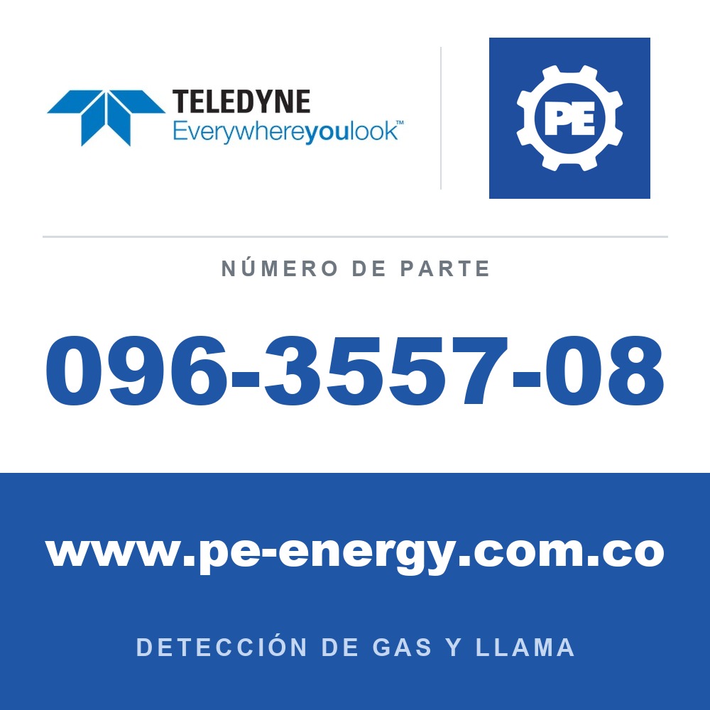 Teledyne Meridian 096-3557-08 Gabinete de acero inoxidable, Pantalla estándar, Tapa de extremo de acero inoxidable, Cabezal remoto, CS